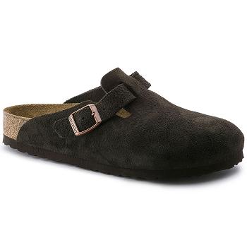 Dámské Boston Birkenstock Soft Footbed Semišové Béžový | CZ 314AHK